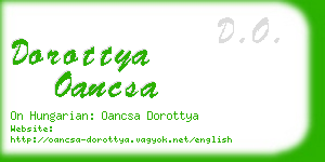 dorottya oancsa business card